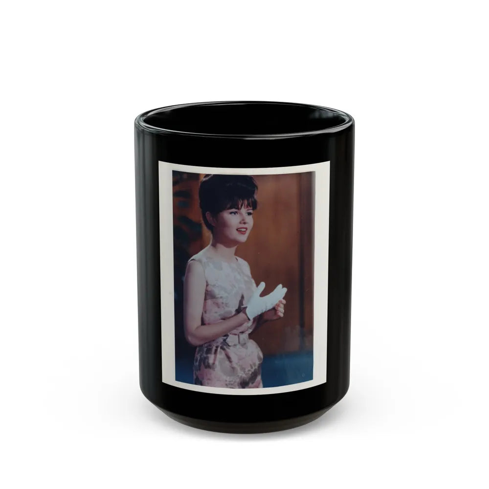 Pamela Tiffin #141 (Vintage Female Icon) Black Coffee Mug-15oz-Go Mug Yourself