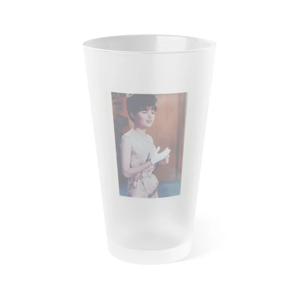 Pamela Tiffin #141 (Vintage Female Icon) Frosted Pint Glass 16oz-16oz-Frosted-Go Mug Yourself