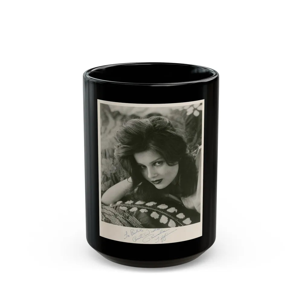 Pamela Tiffin #1421 (Vintage Female Icon) Black Coffee Mug-15oz-Go Mug Yourself