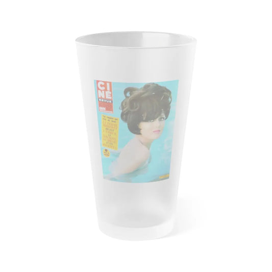 Pamela Tiffin #144 - Mag. Cover (Vintage Female Icon) Frosted Pint Glass 16oz-16oz-Frosted-Go Mug Yourself
