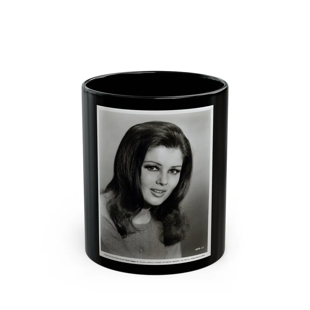 Pamela Tiffin #1481 (Vintage Female Icon) Black Coffee Mug-11oz-Go Mug Yourself