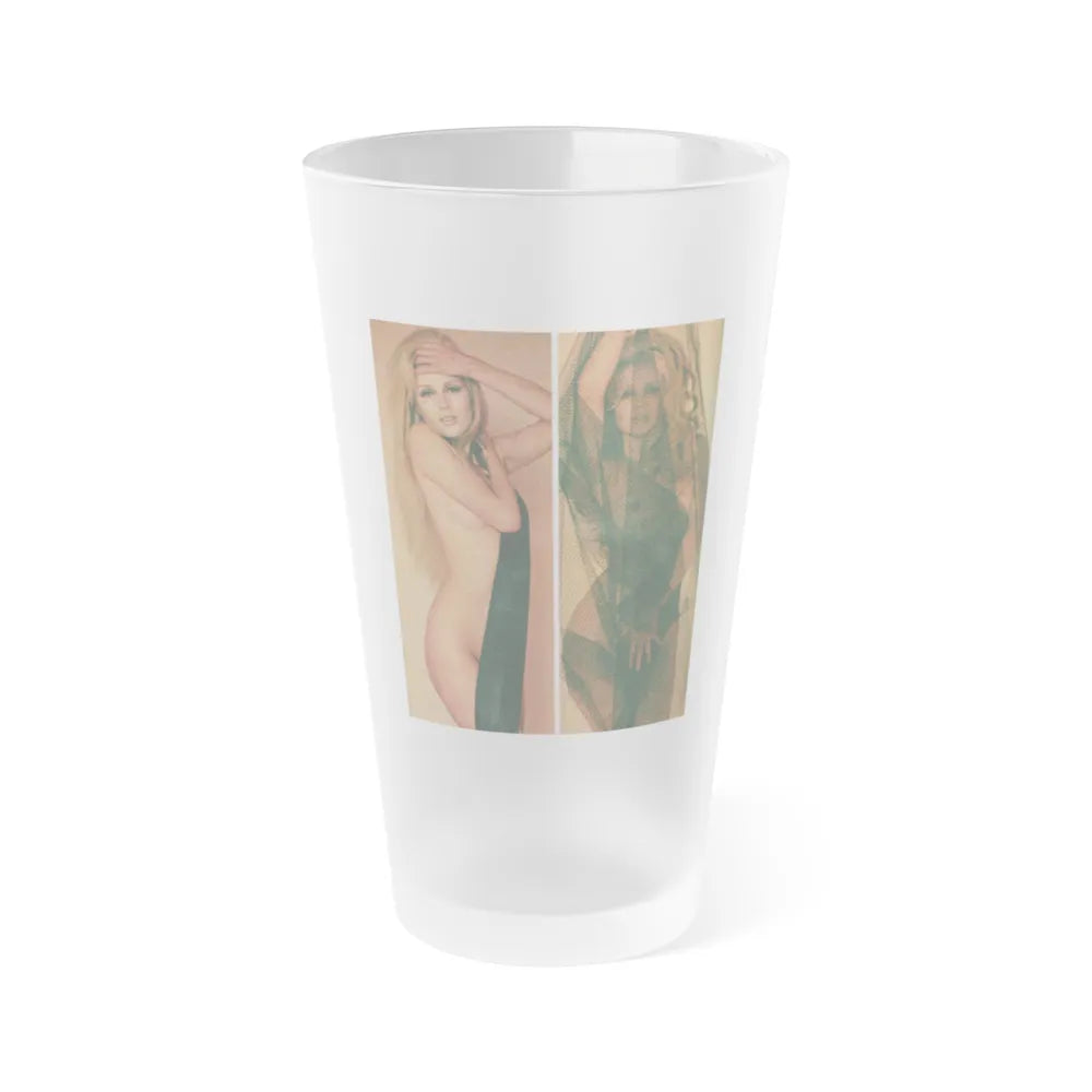 Pamela Tiffin #151 - 2 Playboy Pics (Vintage Female Icon) Frosted Pint Glass 16oz-16oz-Frosted-Go Mug Yourself