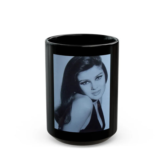 Pamela Tiffin #1551 (Vintage Female Icon) Black Coffee Mug-15oz-Go Mug Yourself