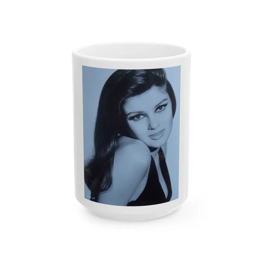 Pamela Tiffin #1551 (Vintage Female Icon) White Coffee Mug-15oz-Go Mug Yourself