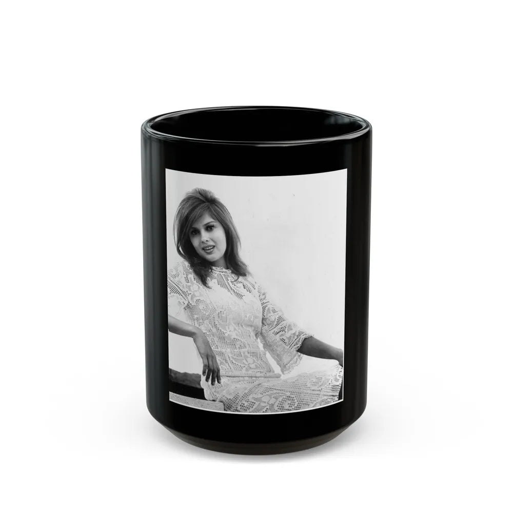 Pamela Tiffin #157 (Vintage Female Icon) Black Coffee Mug-15oz-Go Mug Yourself