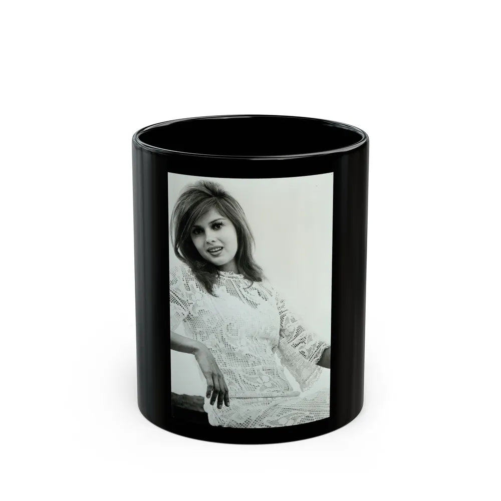 Pamela Tiffin #1571 (Vintage Female Icon) Black Coffee Mug-11oz-Go Mug Yourself