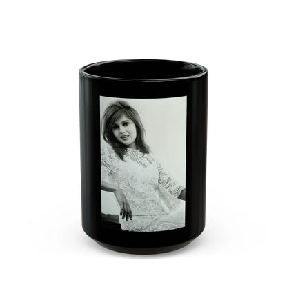 Pamela Tiffin #1571 (Vintage Female Icon) Black Coffee Mug-15oz-Go Mug Yourself