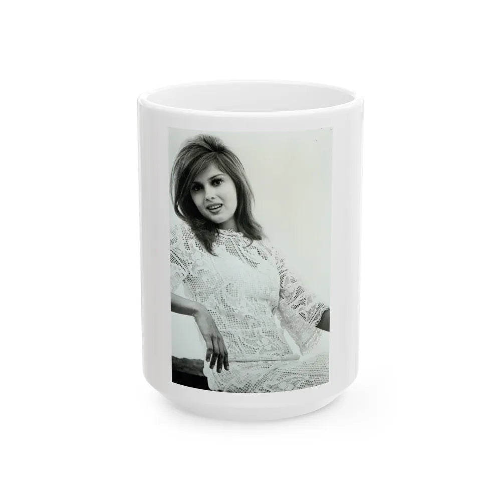 Pamela Tiffin #1571 (Vintage Female Icon) White Coffee Mug-15oz-Go Mug Yourself