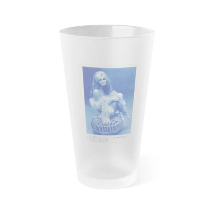 Pamela Tiffin #16 (Vintage Female Icon) Frosted Pint Glass 16oz-16oz-Frosted-Go Mug Yourself