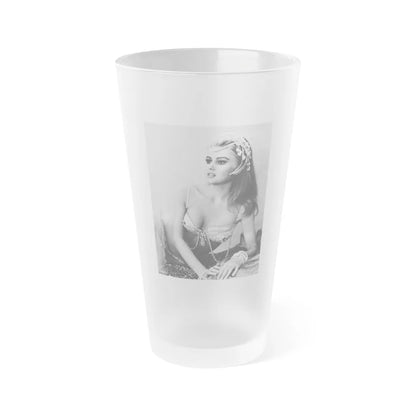 Pamela Tiffin #17 (Vintage Female Icon) Frosted Pint Glass 16oz-16oz-Frosted-Go Mug Yourself