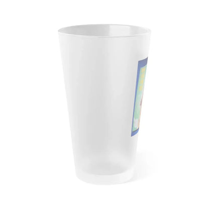 Pamela Tiffin #175 - Mag. on Table Pam on Cover (Vintage Female Icon) Frosted Pint Glass 16oz - Go Mug Yourself