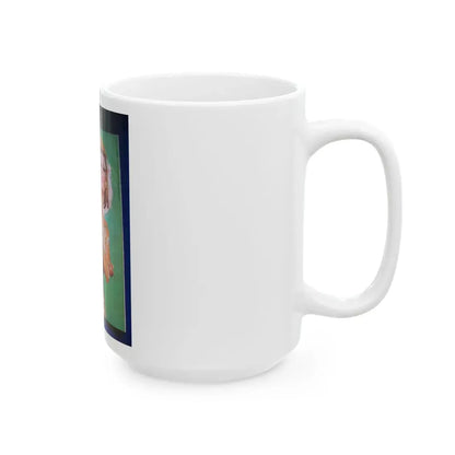 Pamela Tiffin #175 - Mag. on Table Pam on Cover (Vintage Female Icon) White Coffee Mug - Go Mug Yourself