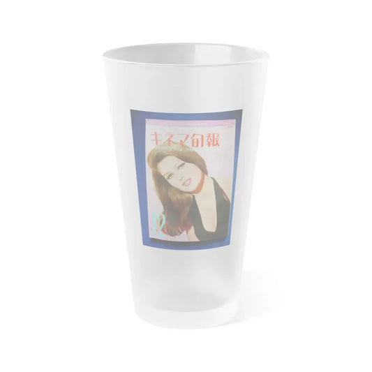 Pamela Tiffin #176 - Mag. on Table Pam on Cover (Vintage Female Icon) Frosted Pint Glass 16oz 16oz Frosted - Go Mug Yourself