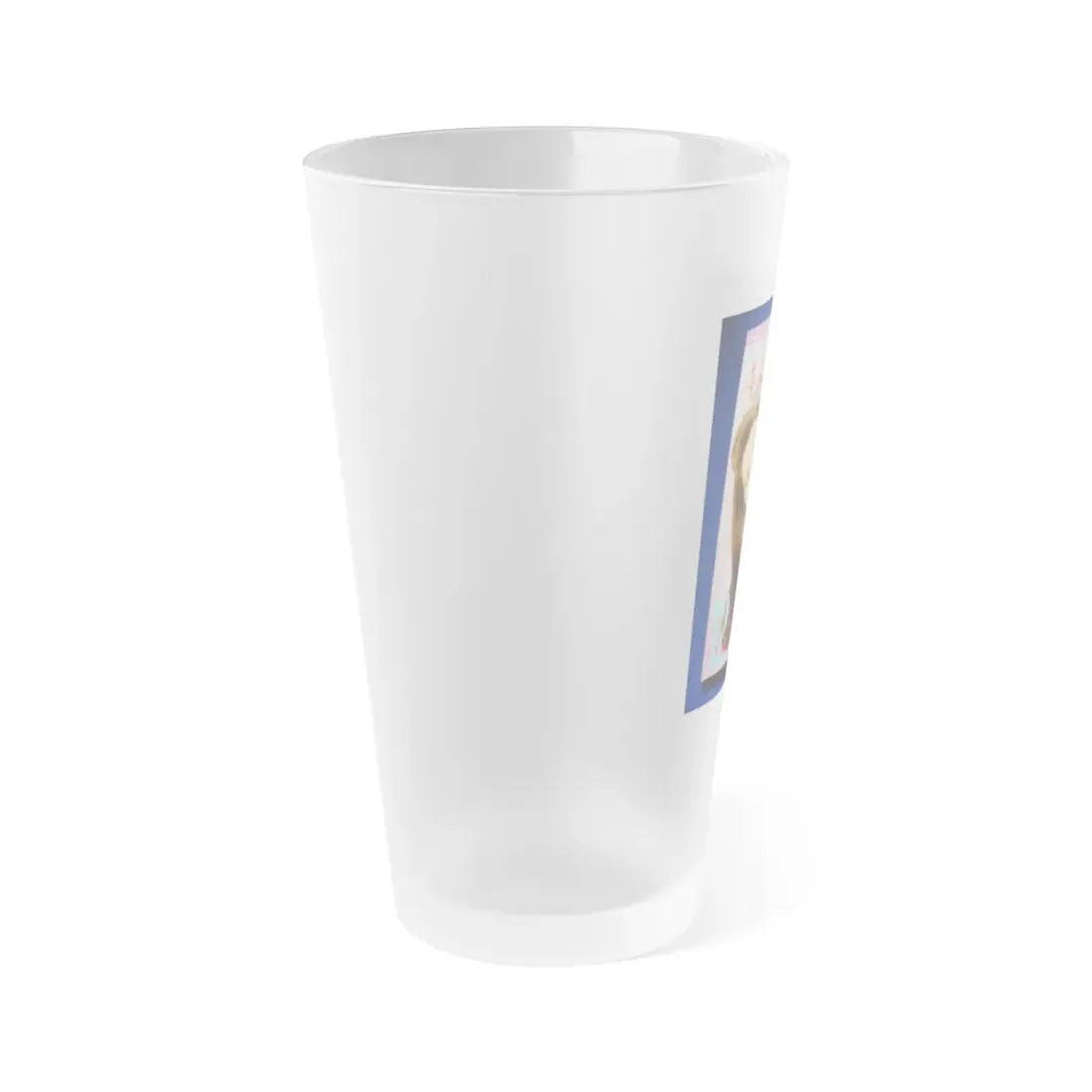 Pamela Tiffin #176 - Mag. on Table Pam on Cover (Vintage Female Icon) Frosted Pint Glass 16oz - Go Mug Yourself