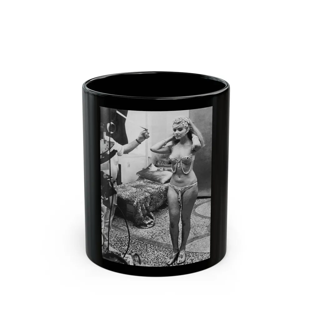 Pamela Tiffin #18 (Vintage Female Icon) Black Coffee Mug-11oz-Go Mug Yourself