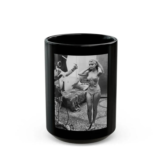 Pamela Tiffin #18 (Vintage Female Icon) Black Coffee Mug 15oz - Go Mug Yourself