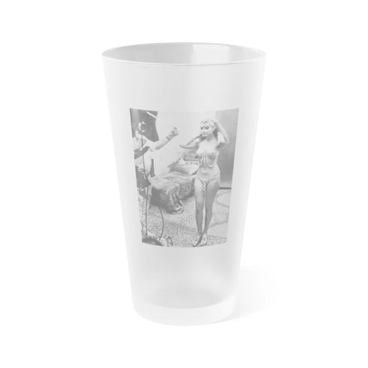 Pamela Tiffin #18 (Vintage Female Icon) Frosted Pint Glass 16oz-16oz-Frosted-Go Mug Yourself