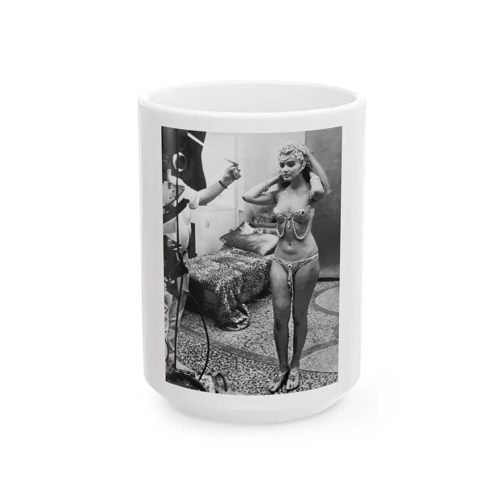 Pamela Tiffin #18 (Vintage Female Icon) White Coffee Mug-15oz-Go Mug Yourself