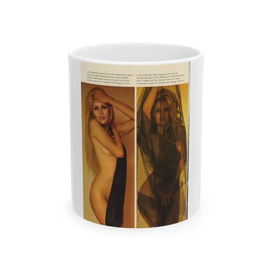 Pamela Tiffin #180 - Playboy February '69 Photo (Vintage Female Icon) White Coffee Mug 11oz - Go Mug Yourself