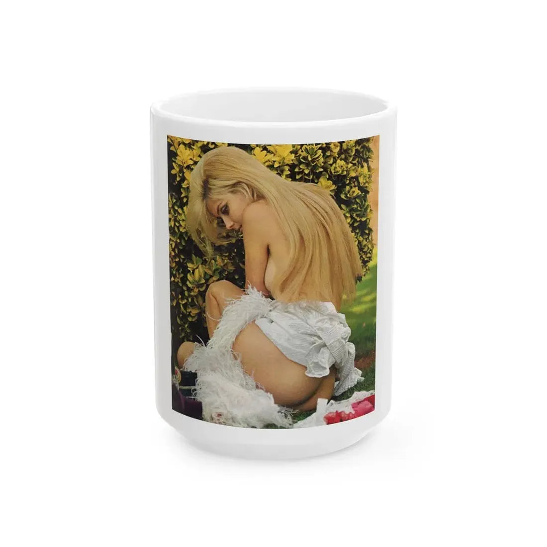 Pamela Tiffin #181 - Playboy February '69 Photo (Vintage Female Icon) White Coffee Mug 15oz - Go Mug Yourself
