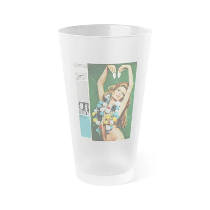 Pamela Tiffin #183 - Mag. Page (Vintage Female Icon) Frosted Pint Glass 16oz-16oz-Frosted-Go Mug Yourself