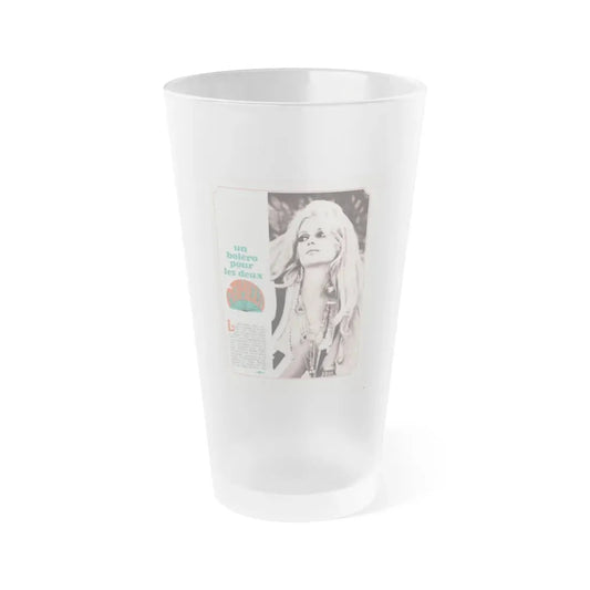 Pamela Tiffin #186 - Mag. Page (Vintage Female Icon) Frosted Pint Glass 16oz 16oz Frosted - Go Mug Yourself