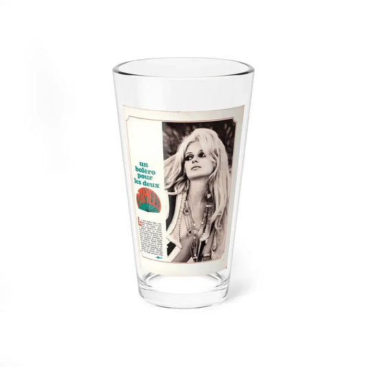 Pamela Tiffin #186 - Mag. Page (Vintage Female Icon) Pint Glass 16oz 16oz - Go Mug Yourself