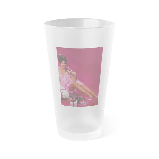 Pamela Tiffin #199 (Vintage Female Icon) Frosted Pint Glass 16oz 16oz Frosted - Go Mug Yourself