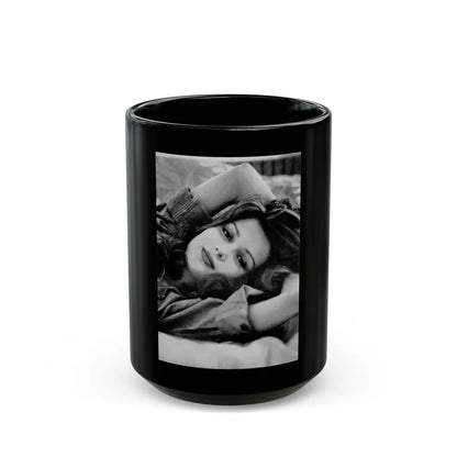 Pamela Tiffin #20 (Vintage Female Icon) Black Coffee Mug-15oz-Go Mug Yourself