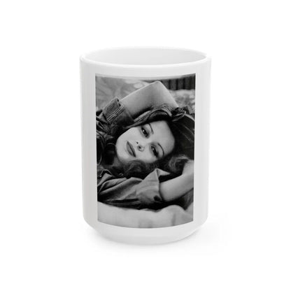 Pamela Tiffin #20 (Vintage Female Icon) White Coffee Mug-15oz-Go Mug Yourself