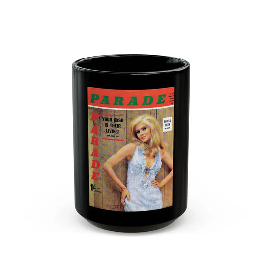 Pamela Tiffin #21 - Mag. Cover (Vintage Female Icon) Black Coffee Mug 15oz - Go Mug Yourself