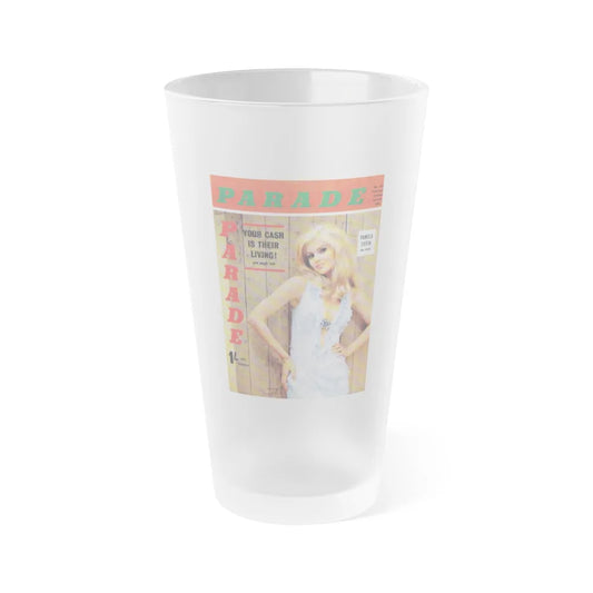 Pamela Tiffin #21 - Mag. Cover (Vintage Female Icon) Frosted Pint Glass 16oz-16oz-Frosted-Go Mug Yourself