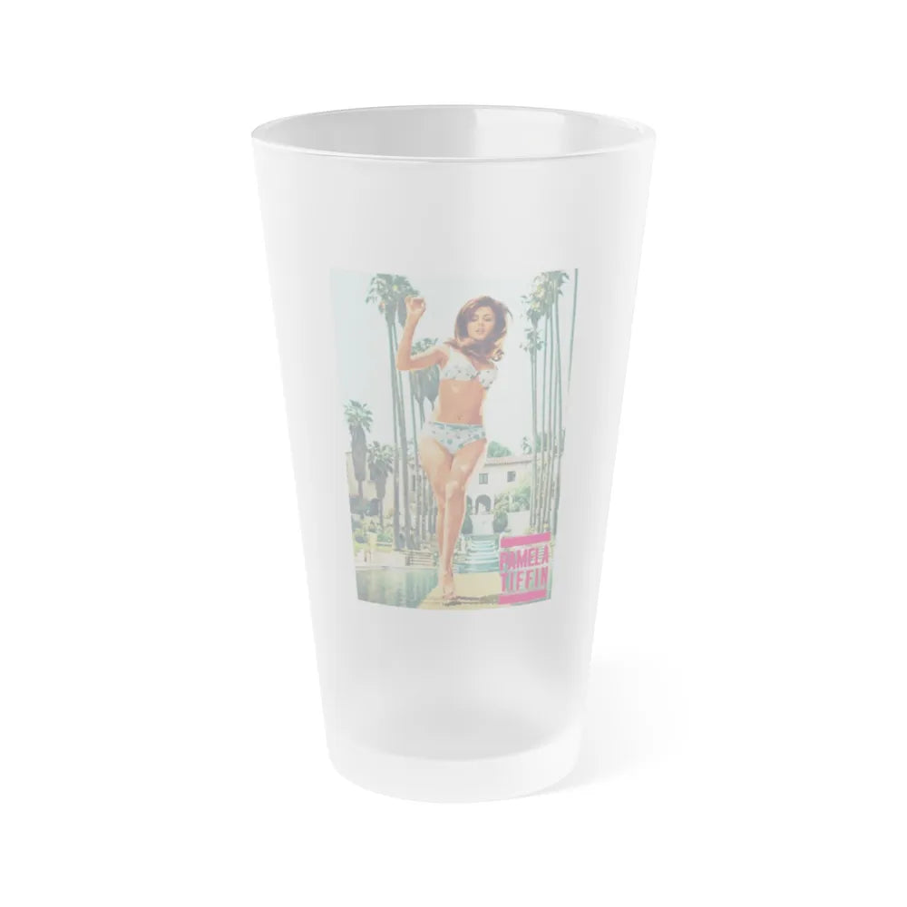 Pamela Tiffin #21 (Vintage Female Icon) Frosted Pint Glass 16oz-16oz-Frosted-Go Mug Yourself