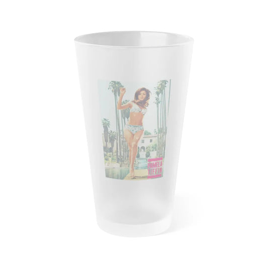 Pamela Tiffin #21 (Vintage Female Icon) Frosted Pint Glass 16oz-16oz-Frosted-Go Mug Yourself