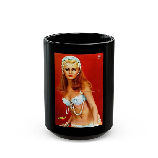 Pamela Tiffin #22 (Vintage Female Icon) Black Coffee Mug 15oz - Go Mug Yourself