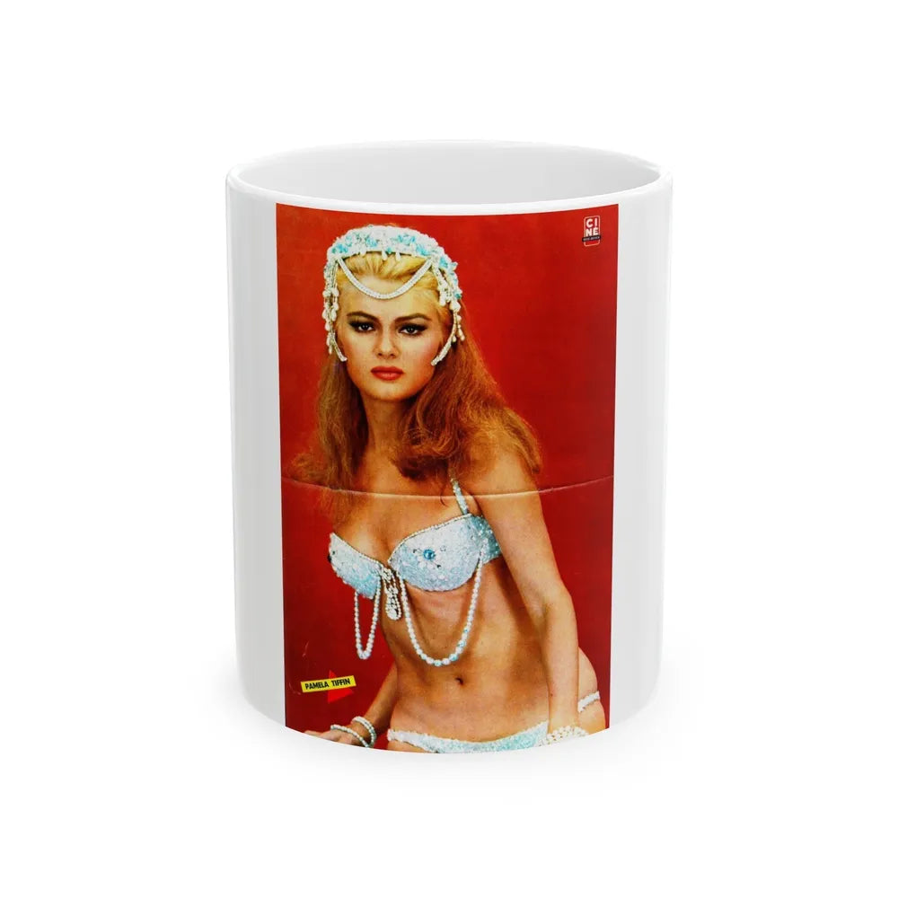 Pamela Tiffin #22 (Vintage Female Icon) White Coffee Mug-11oz-Go Mug Yourself