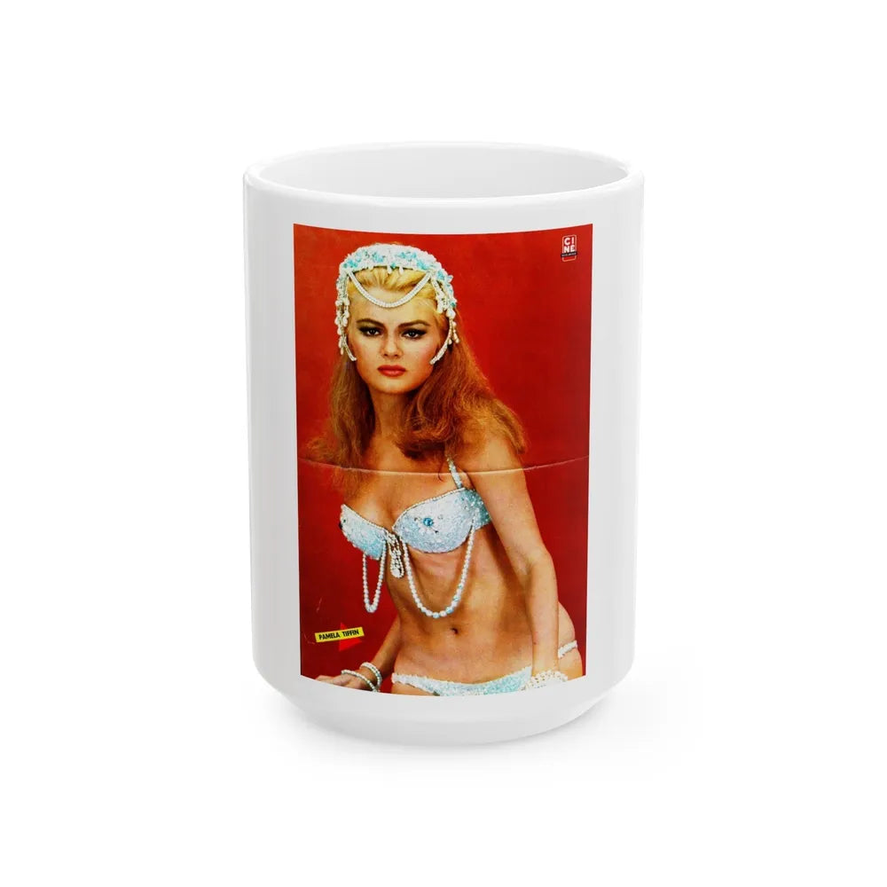 Pamela Tiffin #22 (Vintage Female Icon) White Coffee Mug-15oz-Go Mug Yourself