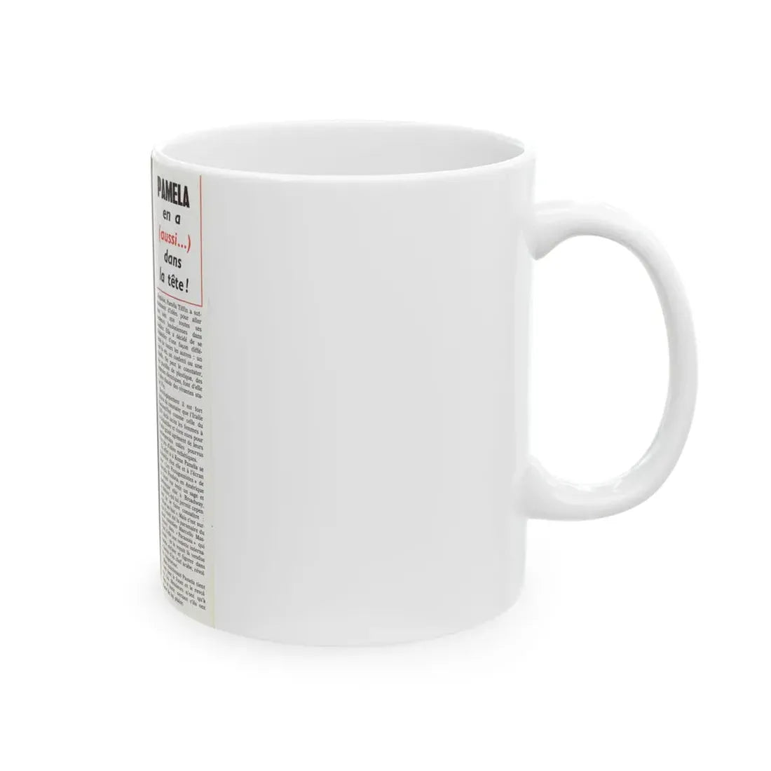 Pamela Tiffin #24 - Mag. Page (Vintage Female Icon) White Coffee Mug - Go Mug Yourself
