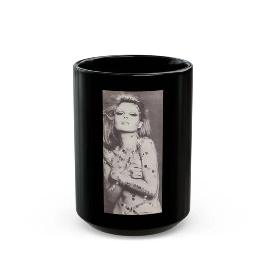 Pamela Tiffin #24 - Mag. Page1 (Vintage Female Icon) Black Coffee Mug 15oz - Go Mug Yourself