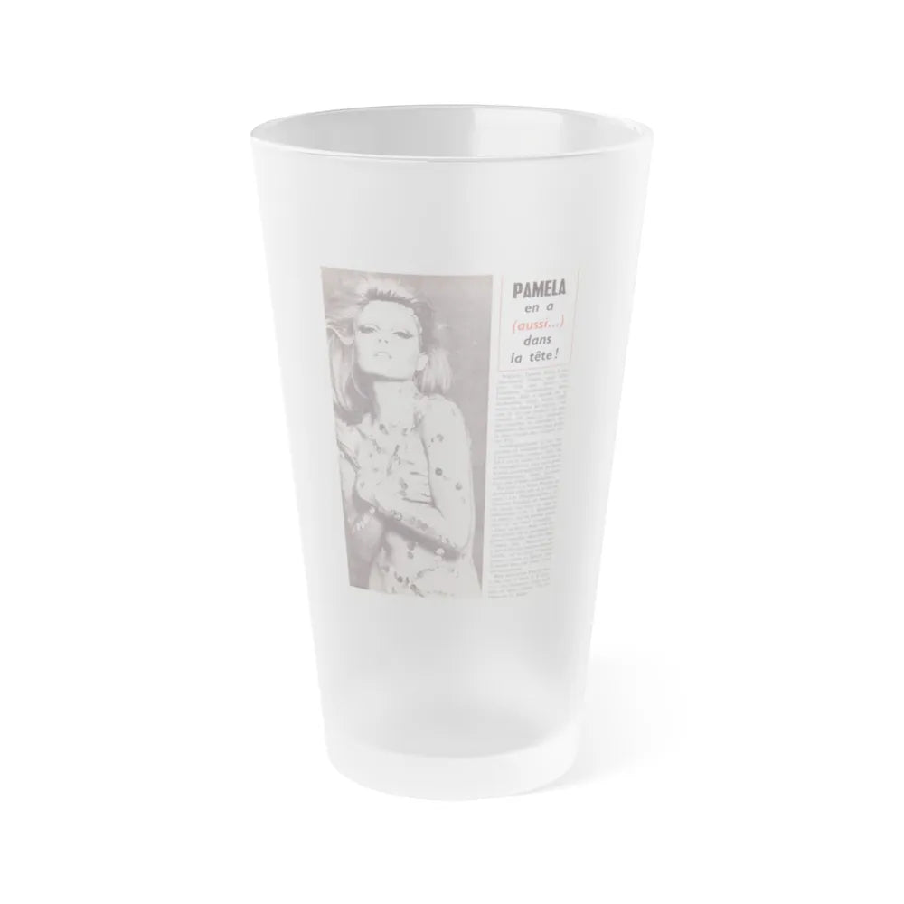 Pamela Tiffin #24 - Mag. Page (Vintage Female Icon) Frosted Pint Glass 16oz-16oz-Frosted-Go Mug Yourself