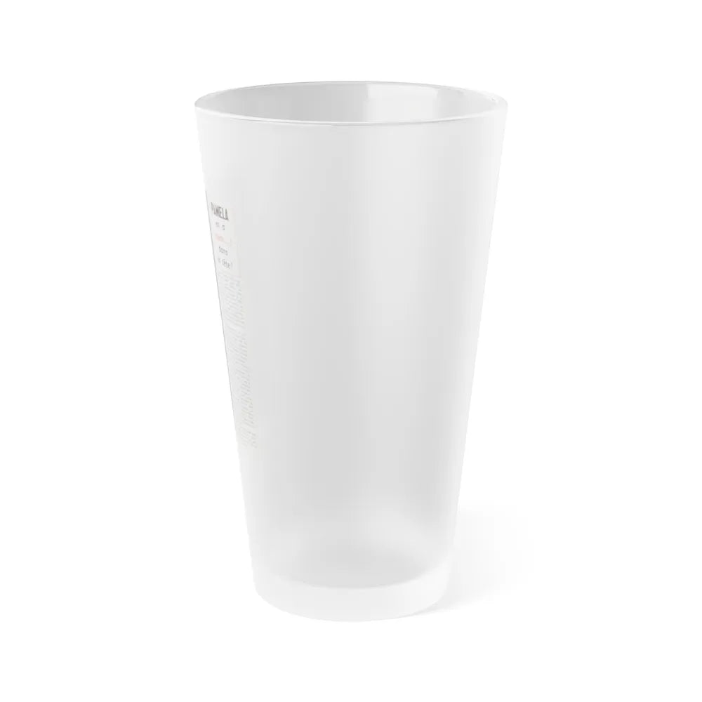 Pamela Tiffin #24 - Mag. Page (Vintage Female Icon) Frosted Pint Glass 16oz-Go Mug Yourself