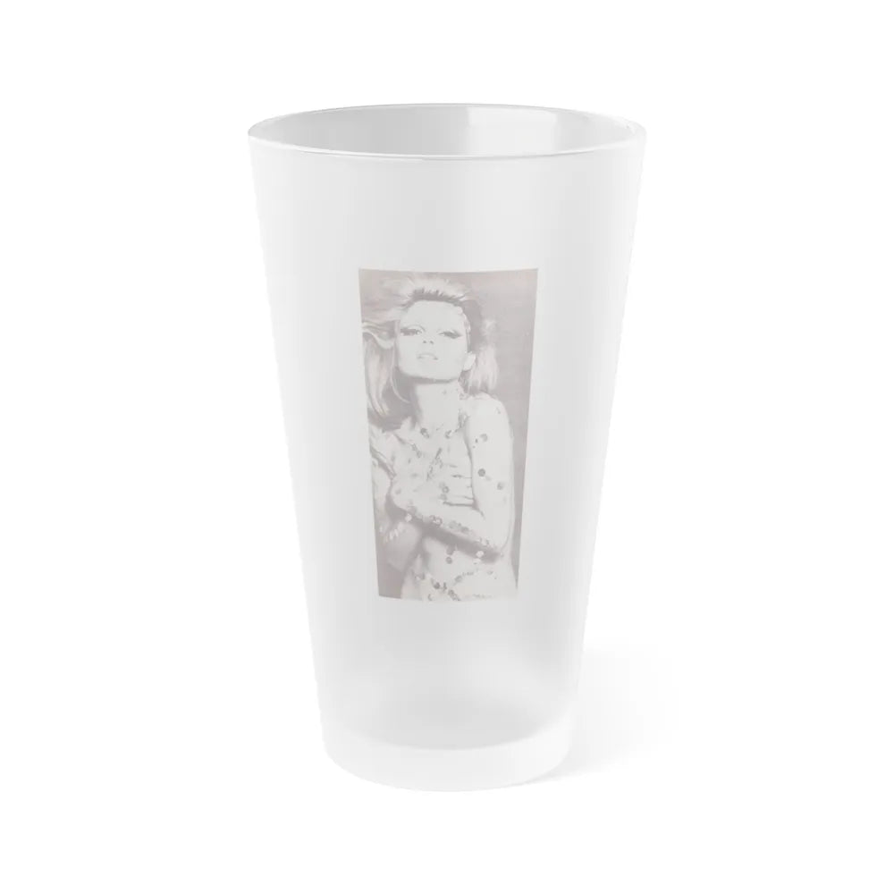 Pamela Tiffin #24 - Mag. Page1 (Vintage Female Icon) Frosted Pint Glass 16oz-16oz-Frosted-Go Mug Yourself
