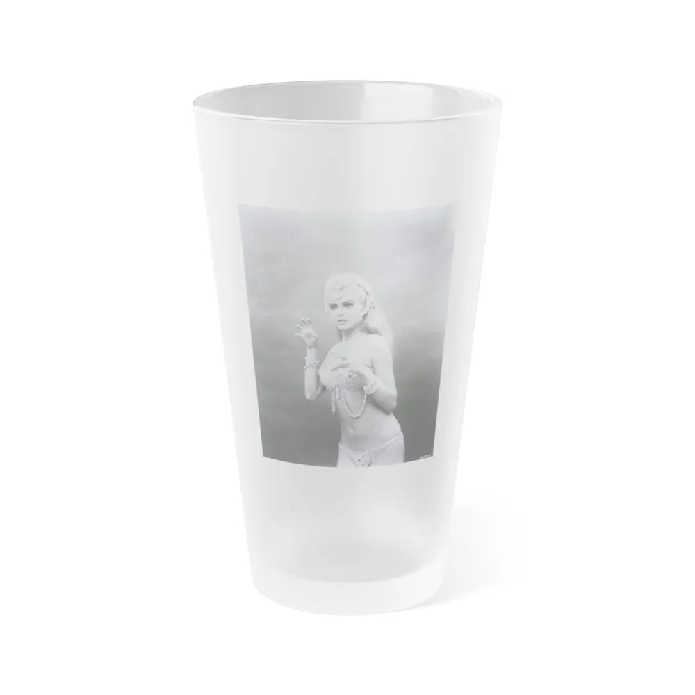 Pamela Tiffin #26 (Vintage Female Icon) Frosted Pint Glass 16oz-16oz-Frosted-Go Mug Yourself