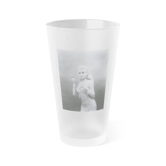 Pamela Tiffin #26 (Vintage Female Icon) Frosted Pint Glass 16oz-16oz-Frosted-Go Mug Yourself