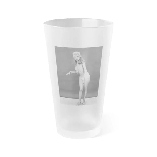 Pamela Tiffin #27 (Vintage Female Icon) Frosted Pint Glass 16oz 16oz Frosted - Go Mug Yourself