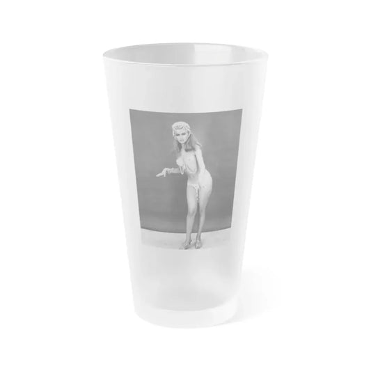 Pamela Tiffin #271 (Vintage Female Icon) Frosted Pint Glass 16oz 16oz Frosted - Go Mug Yourself