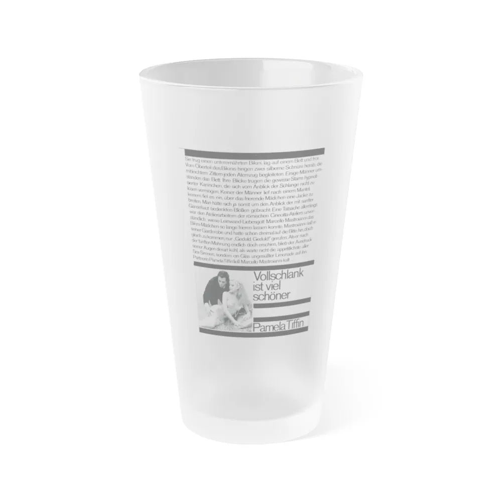 Pamela Tiffin #33 - Mag. Page (Vintage Female Icon) Frosted Pint Glass 16oz-16oz-Frosted-Go Mug Yourself