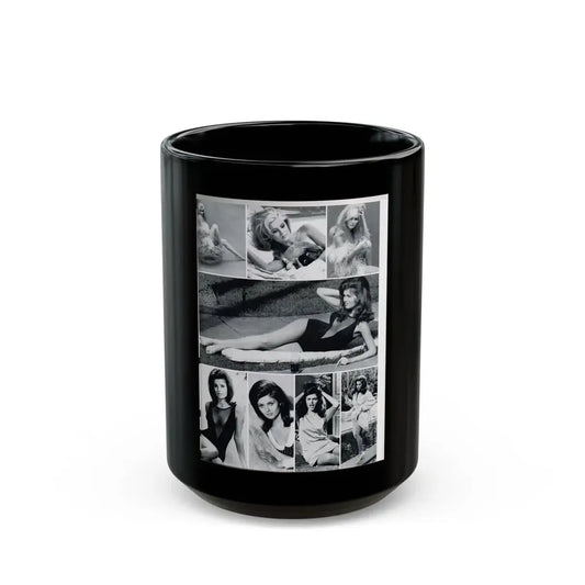Pamela Tiffin #34 (Vintage Female Icon) Black Coffee Mug 15oz - Go Mug Yourself