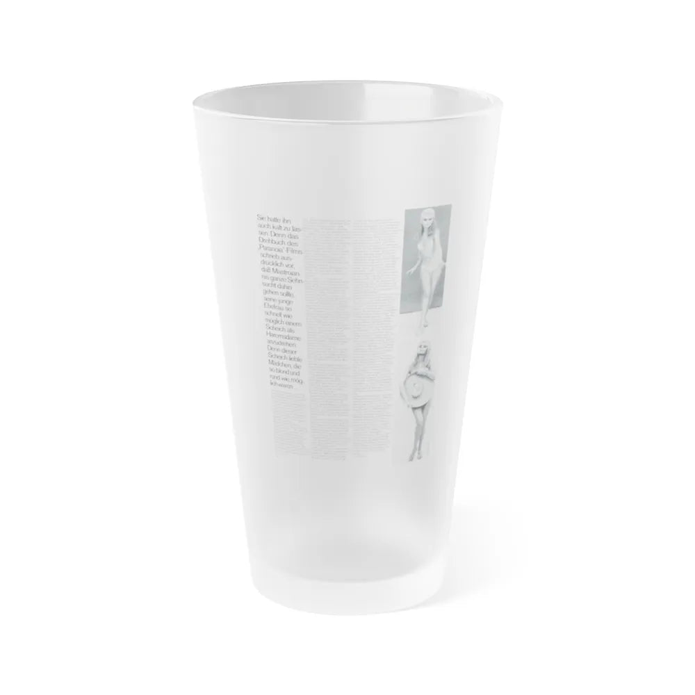 Pamela Tiffin #35 - Mag. Page (Vintage Female Icon) Frosted Pint Glass 16oz-16oz-Frosted-Go Mug Yourself