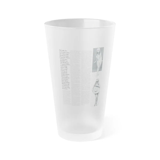 Pamela Tiffin #35 - Mag. Page (Vintage Female Icon) Frosted Pint Glass 16oz-16oz-Frosted-Go Mug Yourself